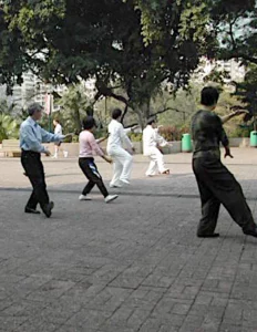 Tai Chi and Chi Quong is practiced early morning in China